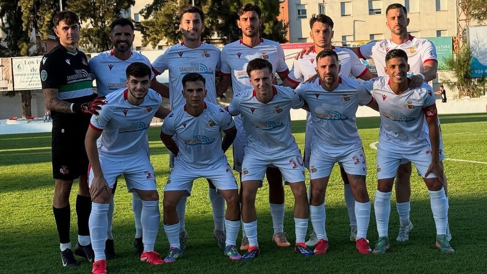 Un once del Chiclana CF en la presente temporada.