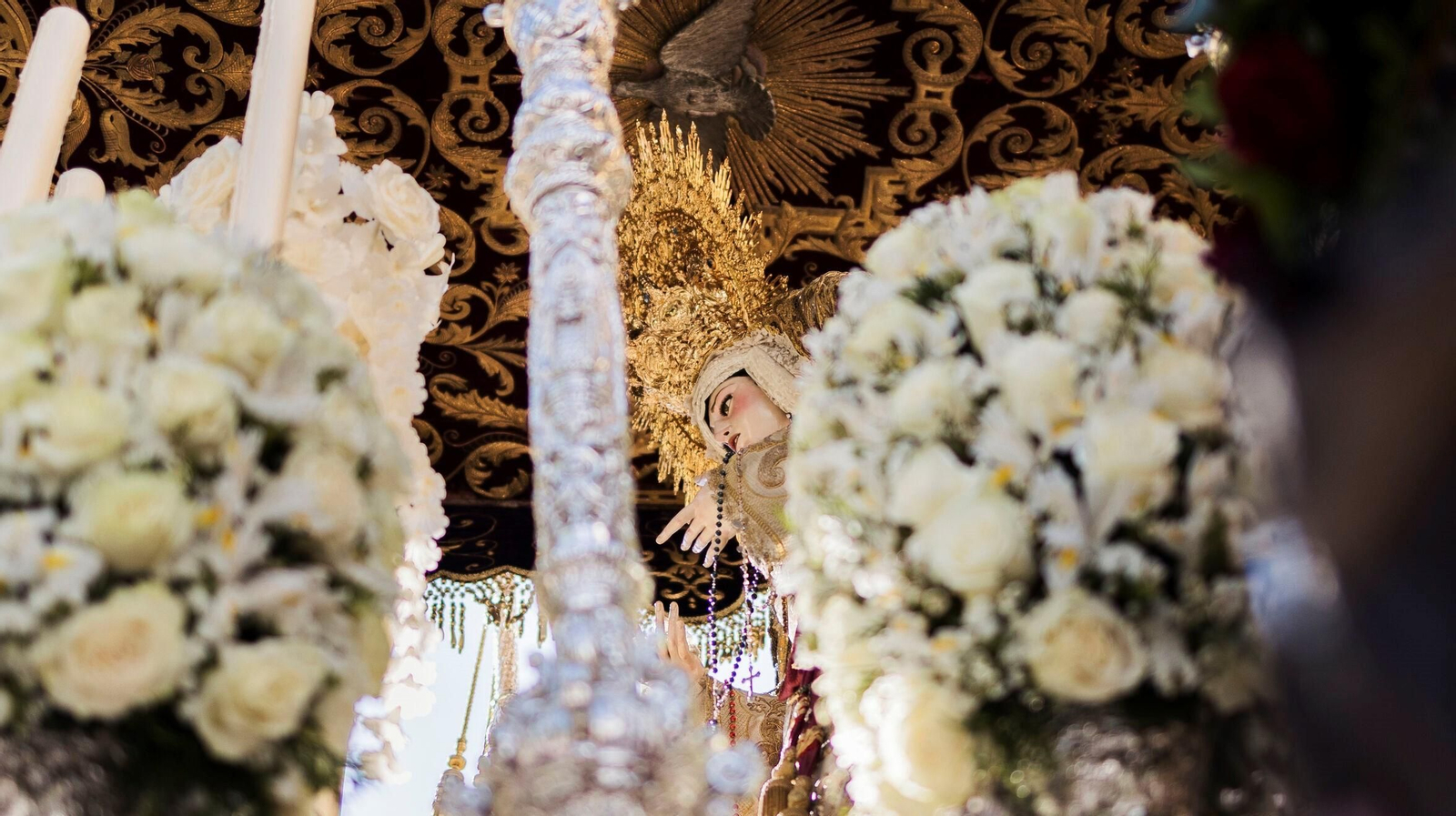 La imagen de María Santísima de la Paz en su Mayor Aflicción, el pasado Domingo de Ramos.
