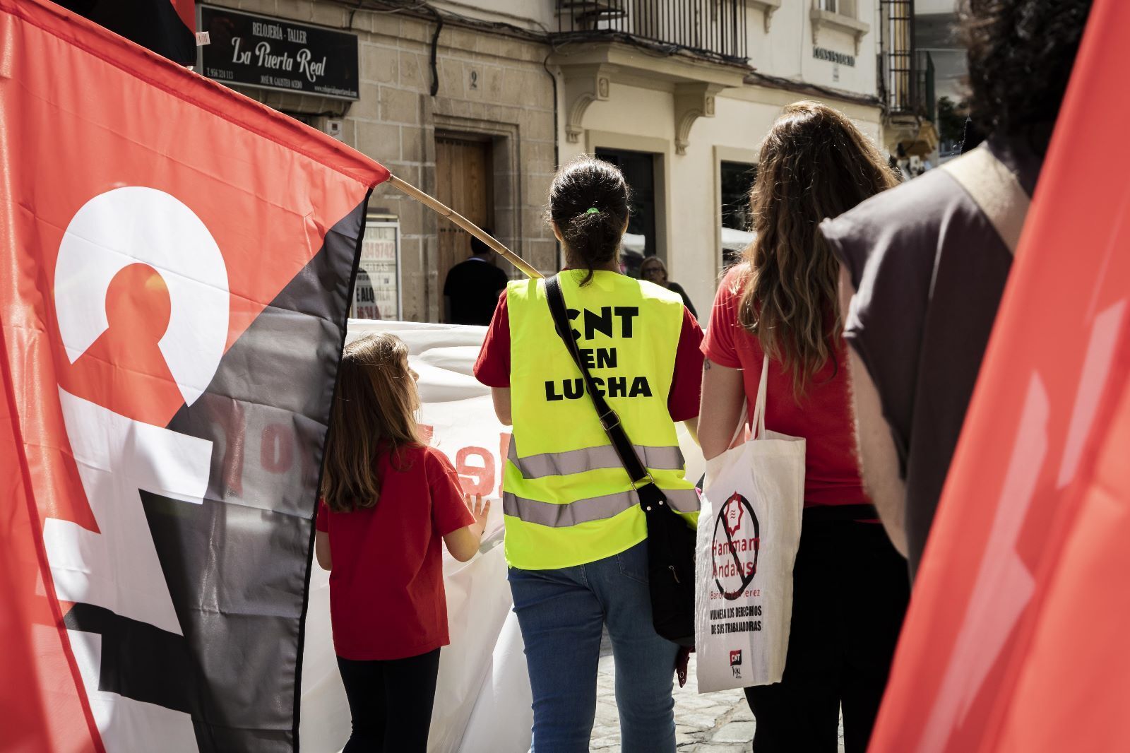 Manifestación del Primero de Mayo en Jerez bajo el lema 'Sobran los motivos'