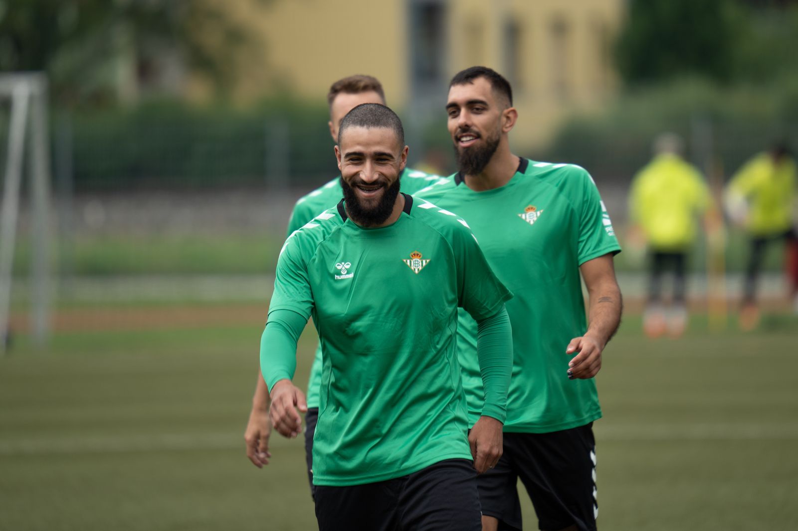 Fekir, en un entrenamiento con los verdiblancos.
