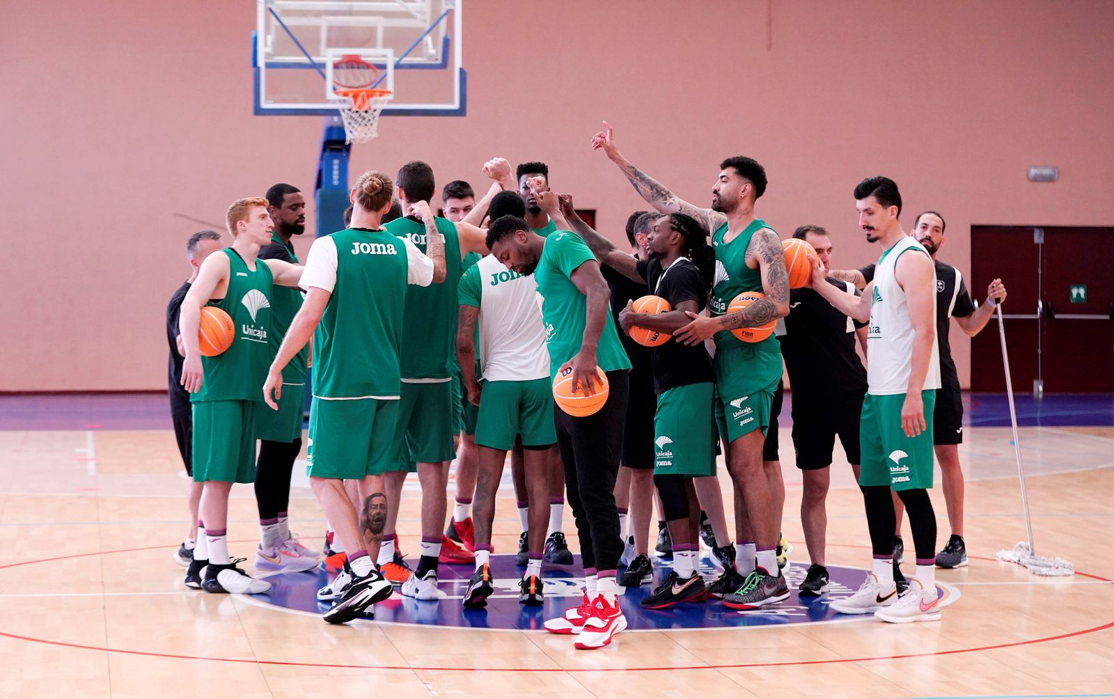 Entrenamiento del Unicaja.