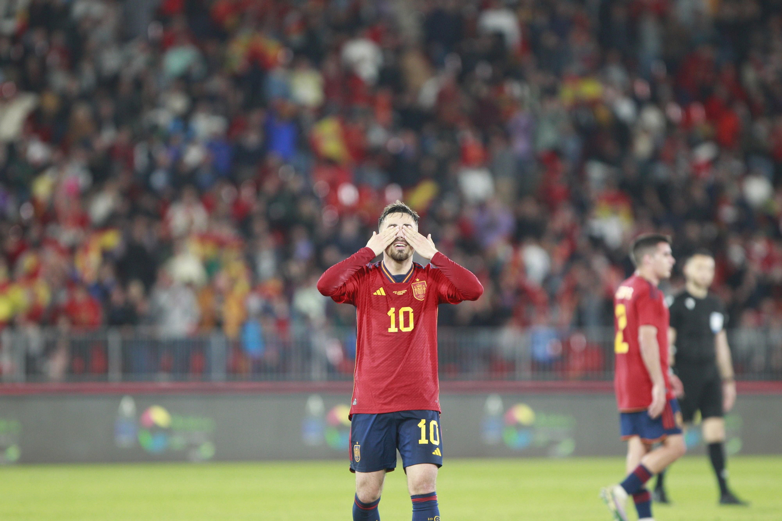 Imágenes del partido de fútbol amistoso entre las selecciones de España y Suiza Sub 21, disputado en Almería