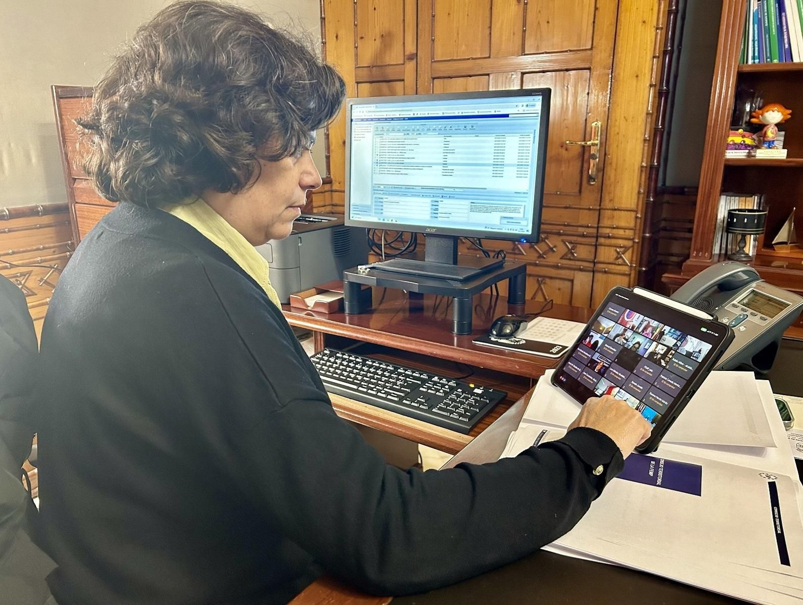 Carmen Álvarez en la reunión del Consejo Territorial de la FEMP.
