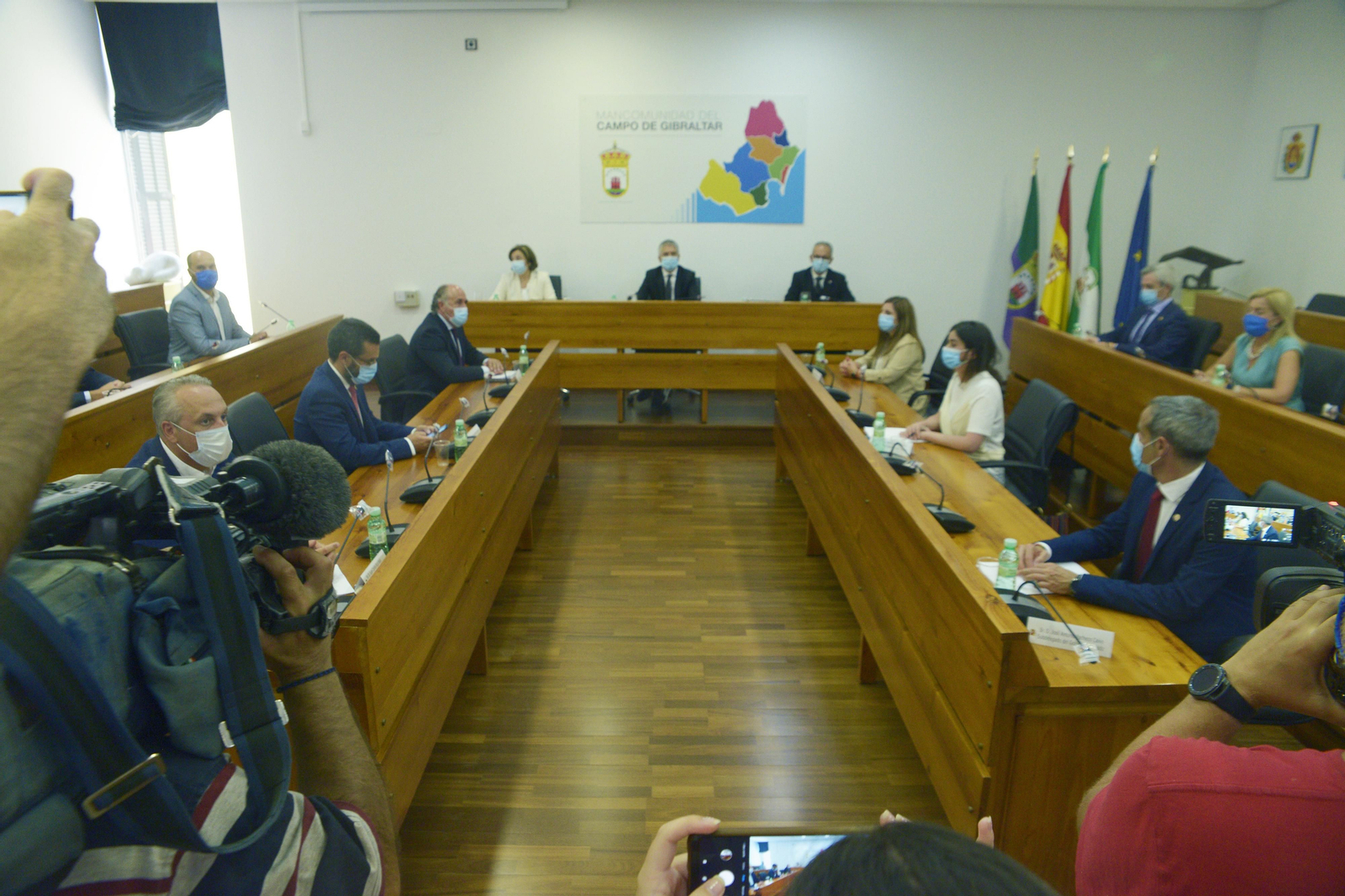 Fotos del Ministro de Interior Fernando Grande Marlaska en Algeciras