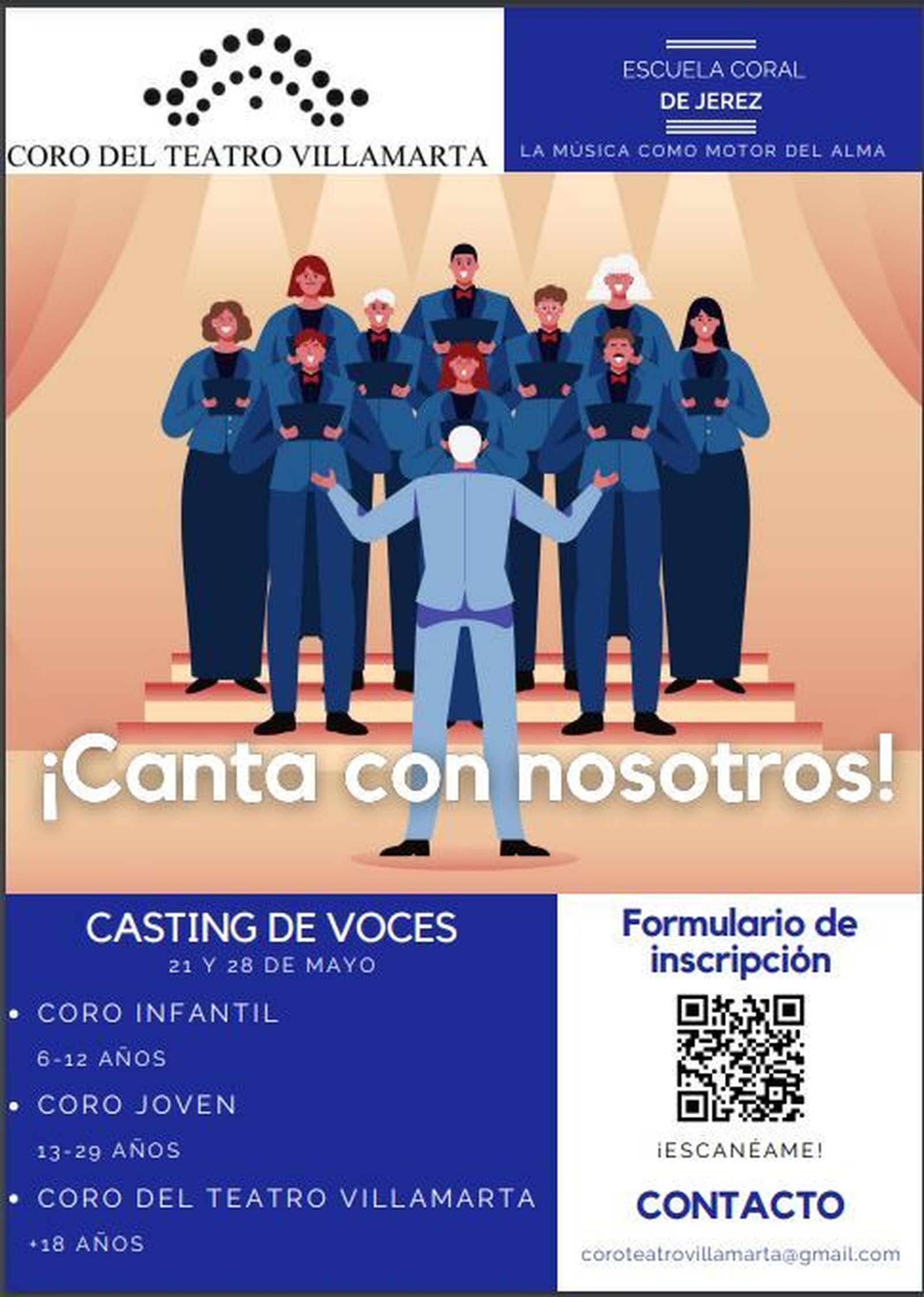 Detalle del cartel anunciador del casting.