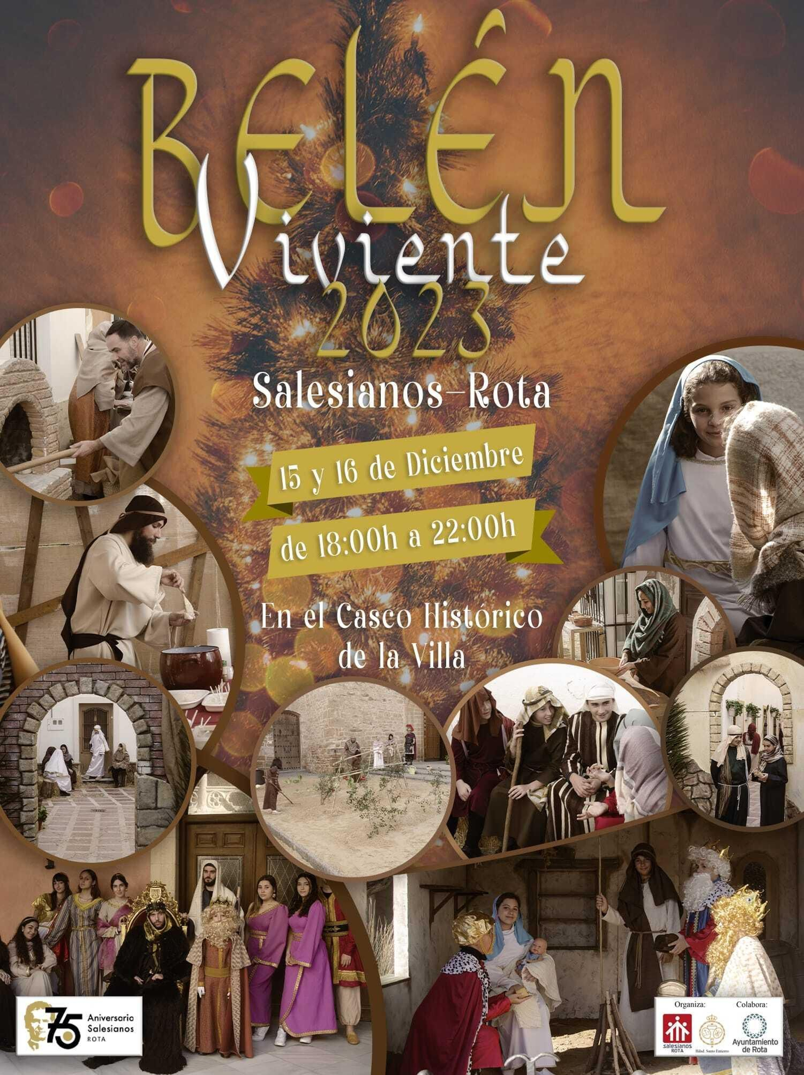 Cartel del Belén Viviente de Rota 2023.