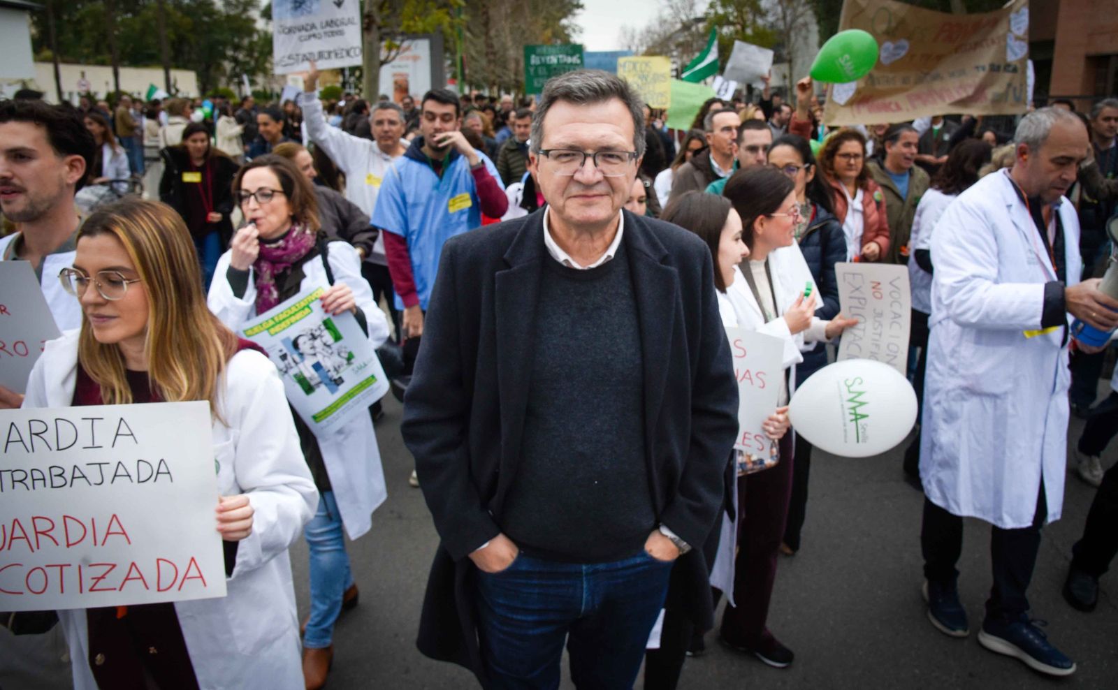 La manifestación por la huelga médica nacional, en imágenes