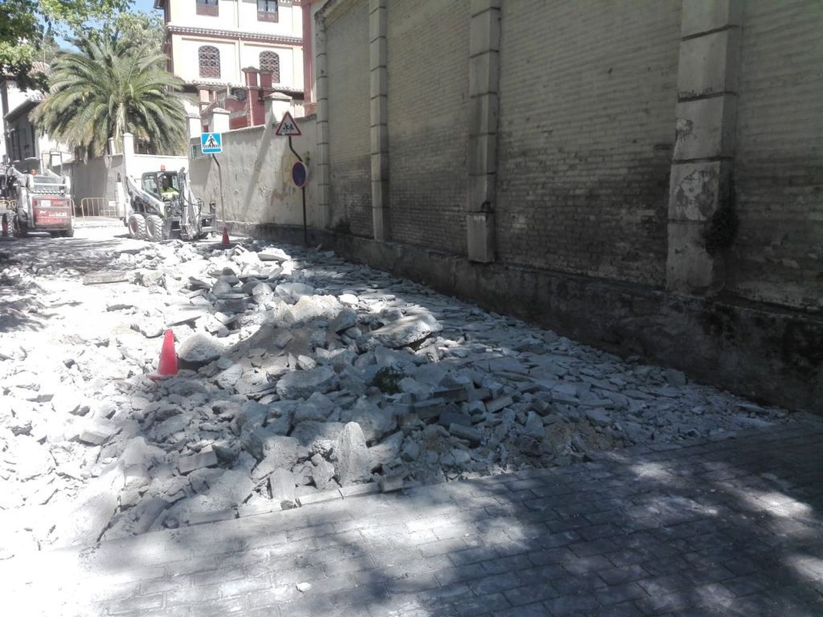 El paseo del Generalife de Granada deja de estar 'hundido'