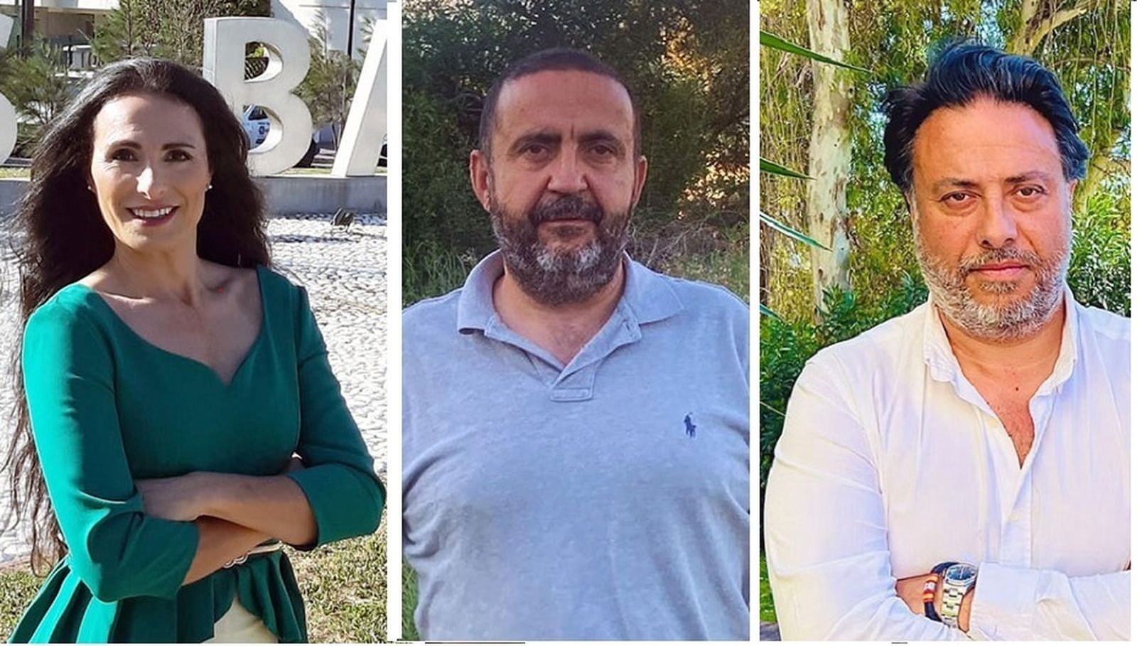 Celia Fuentes, Juan Bautista y Fernando Lobo.