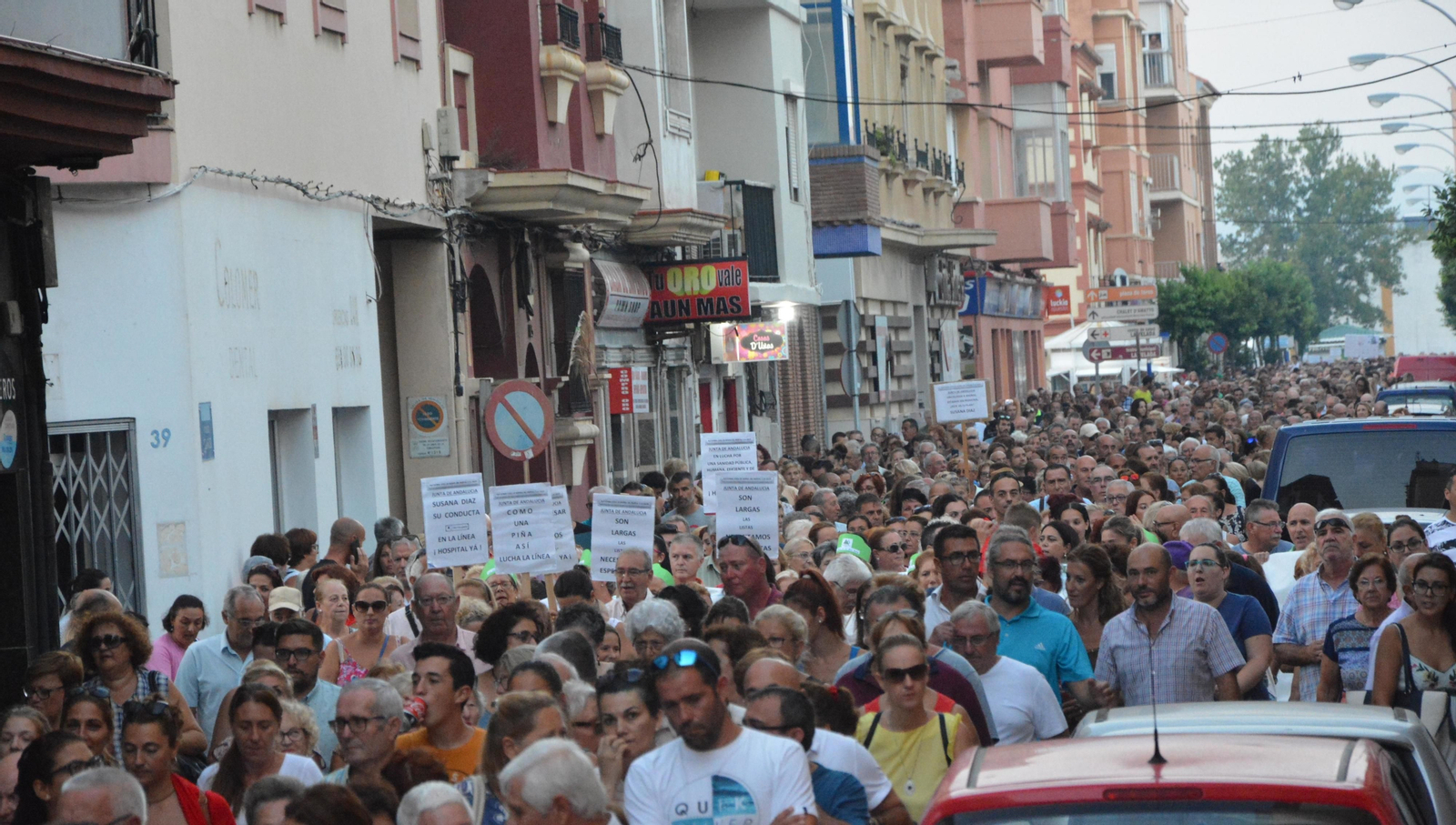 Manifestación por la sanidad pública en La Línea