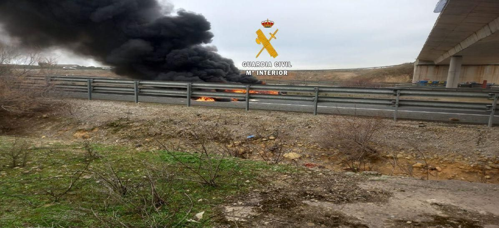 El fuego provocado en Las Pedrizas