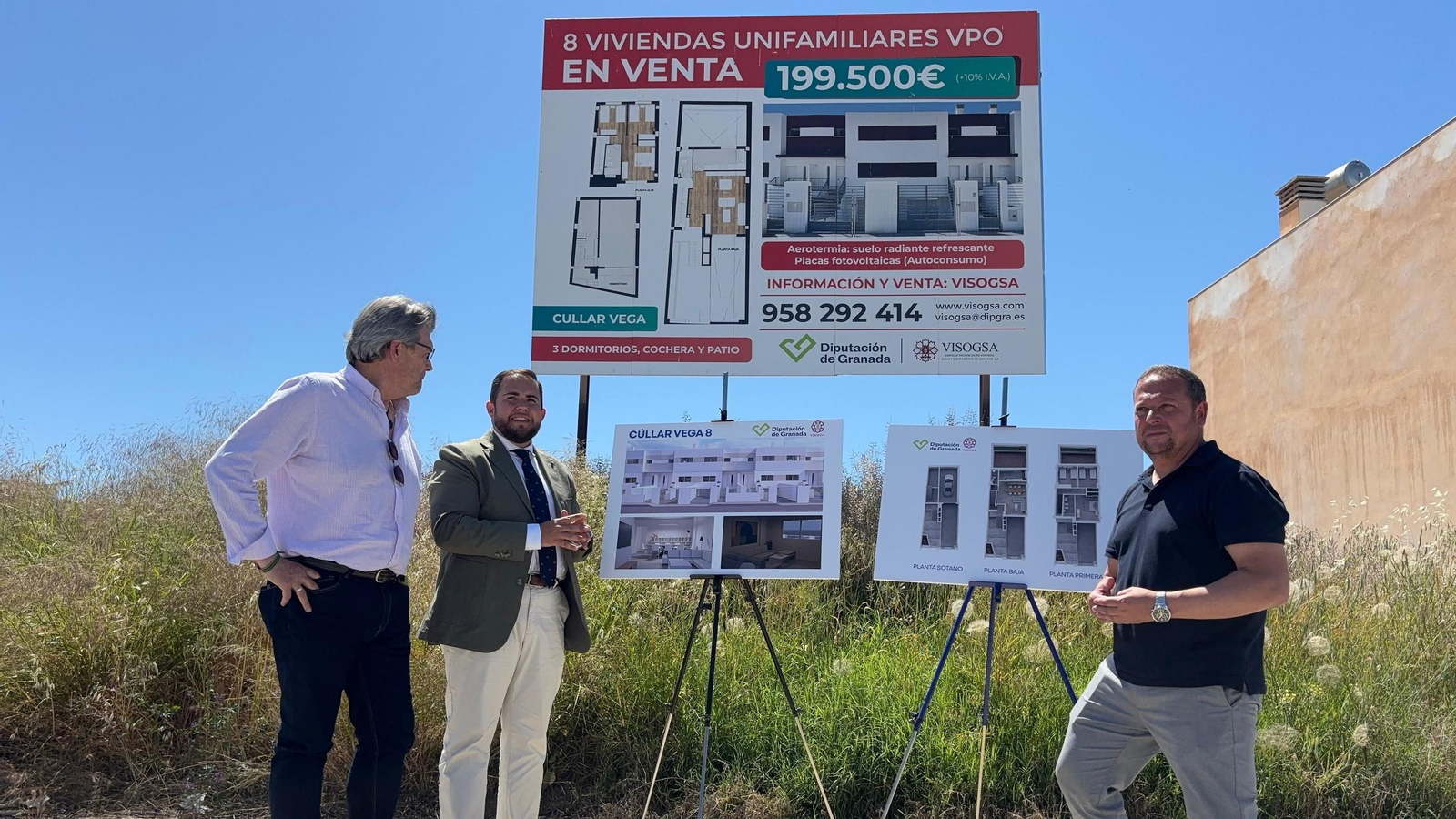 Visita a la zona de construcción de las viviendas de protección oficial
