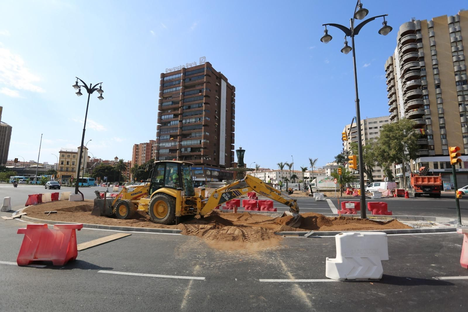 Fotos de los trabajos del Metro de Málaga para liberar la Avenida de Andalucía