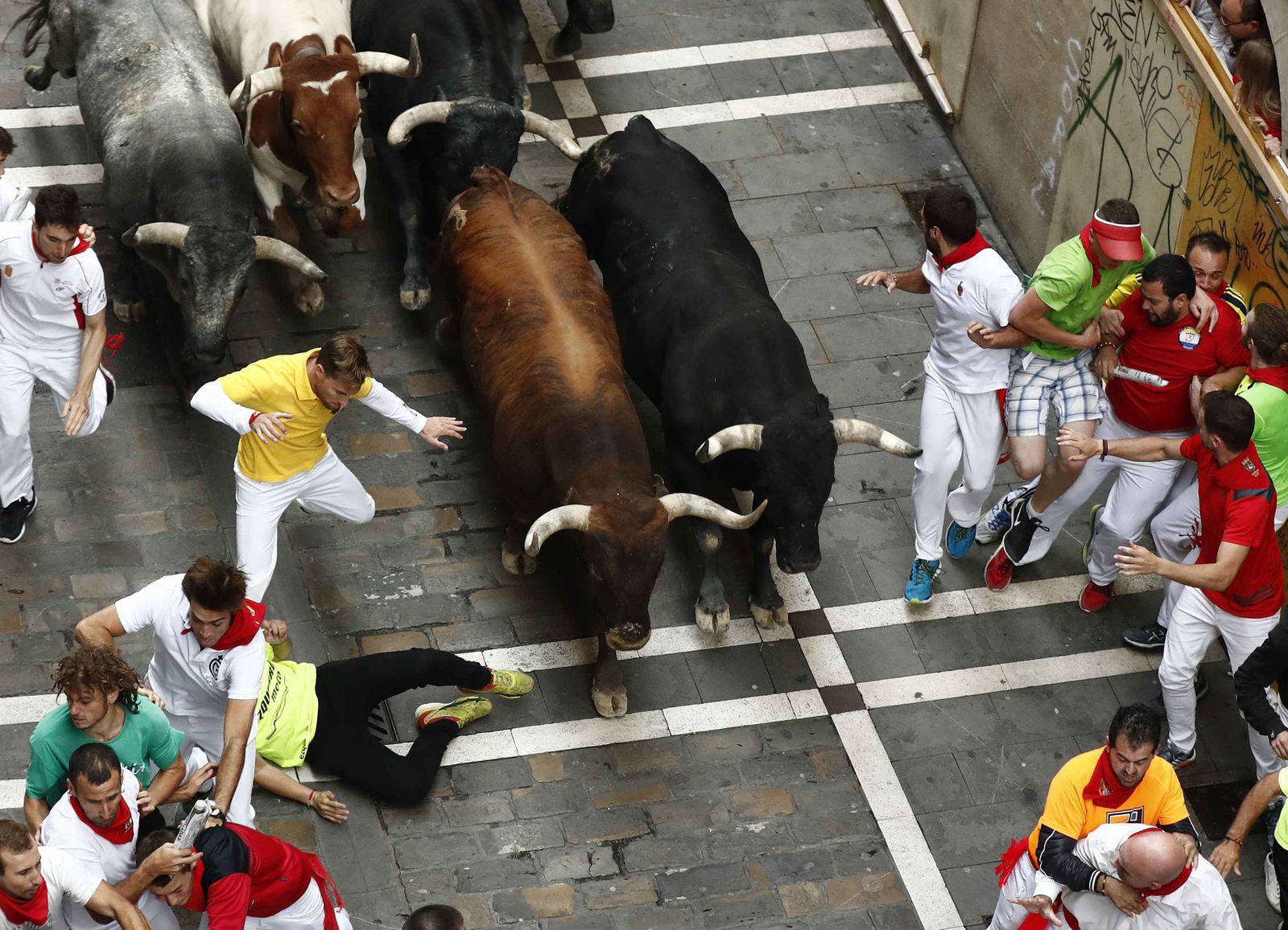 Las imágenes del último encierro de los sanfermines