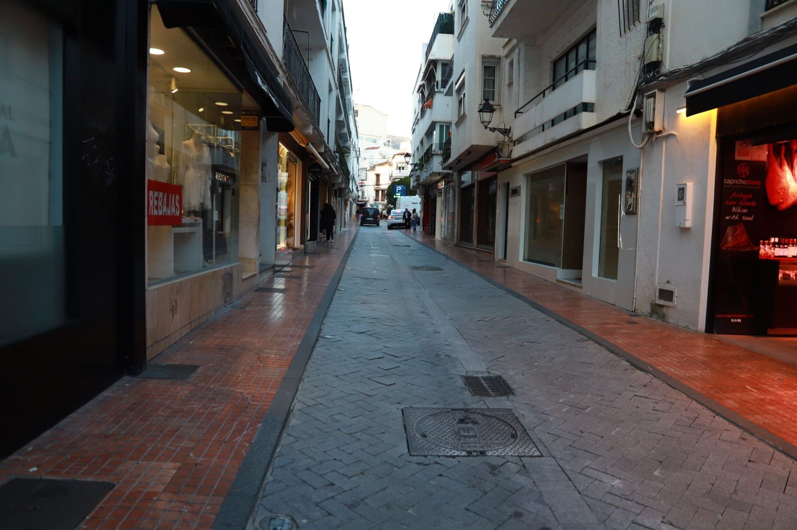 La calle Huerta chica, en Marbella.