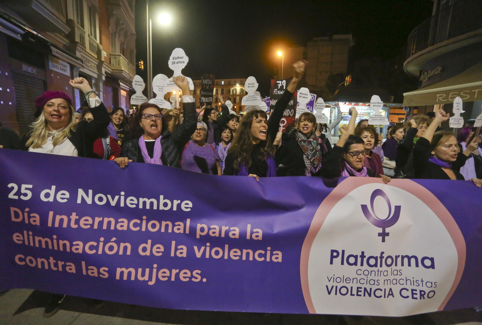 Las imágenes de la manifestación del 25N en Málaga