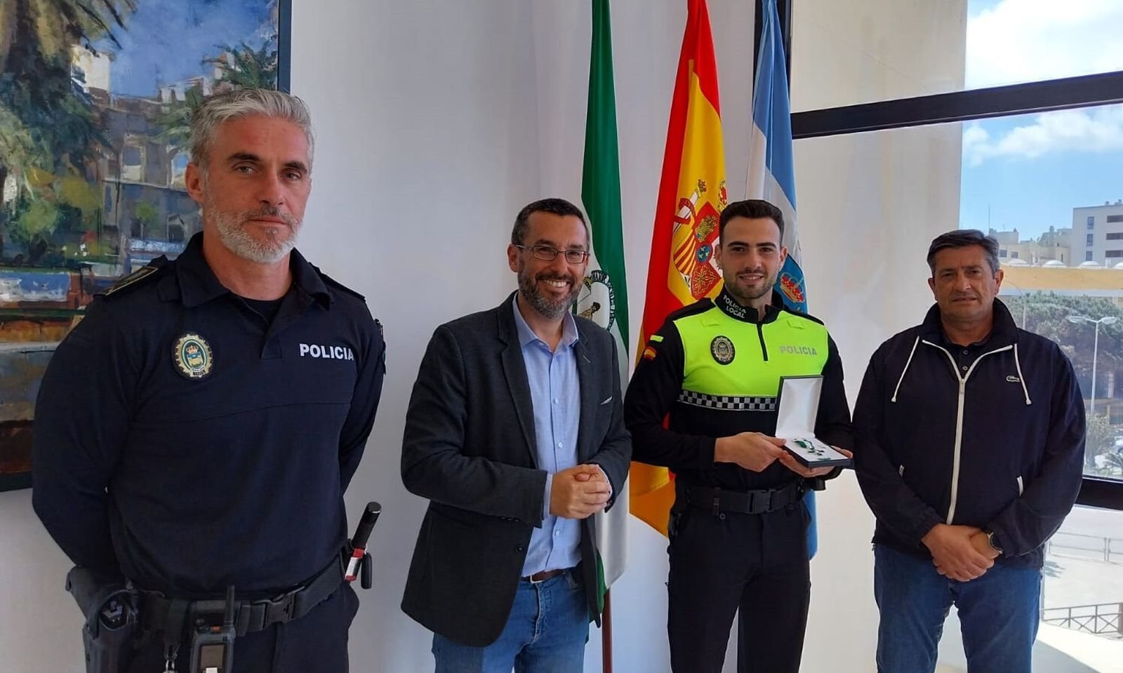 La recepción a Iván Mérida en el despacho de Alcaldía.