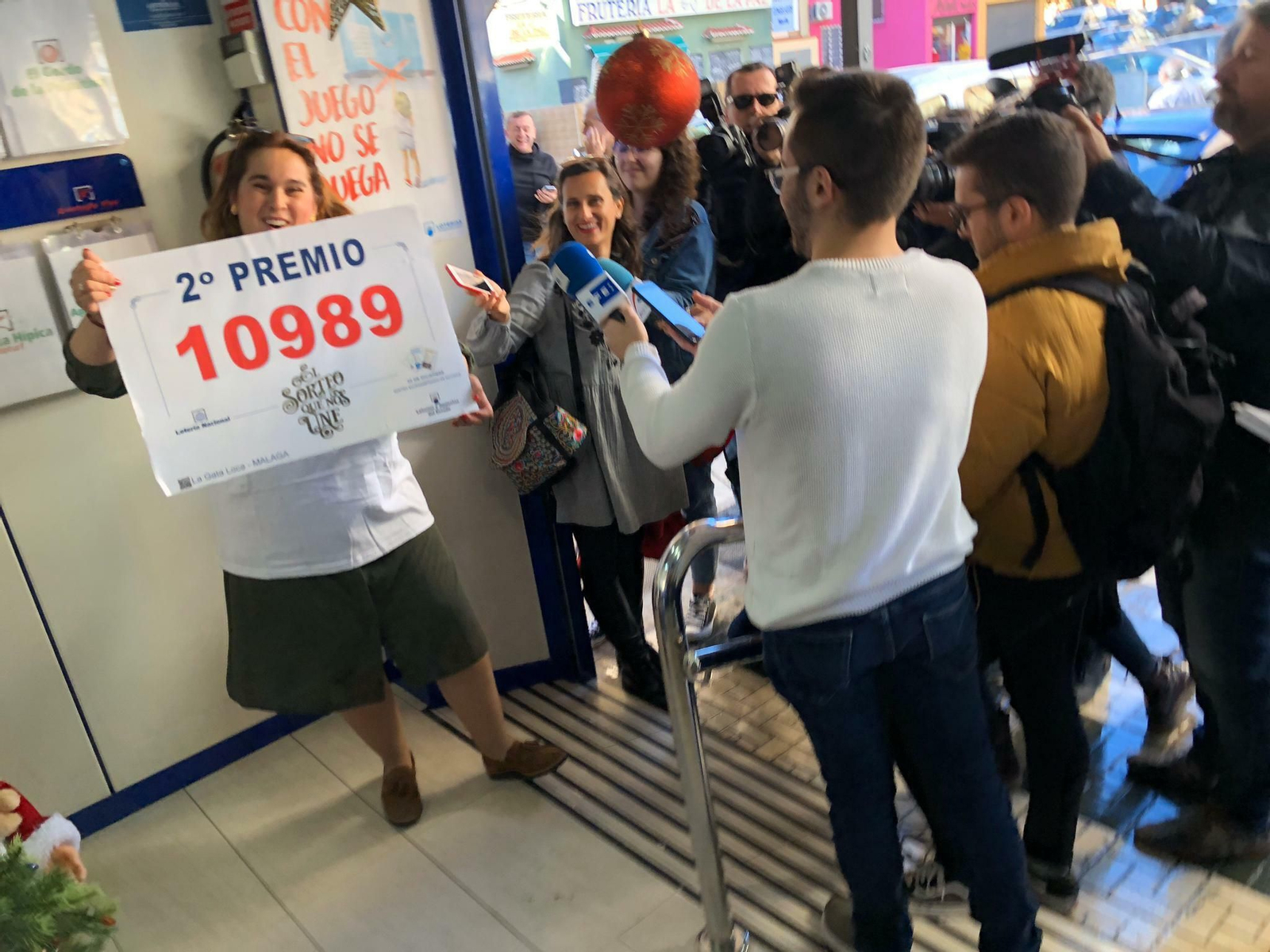 Las fotos de los premios de la Lotería de Navidad en Málaga