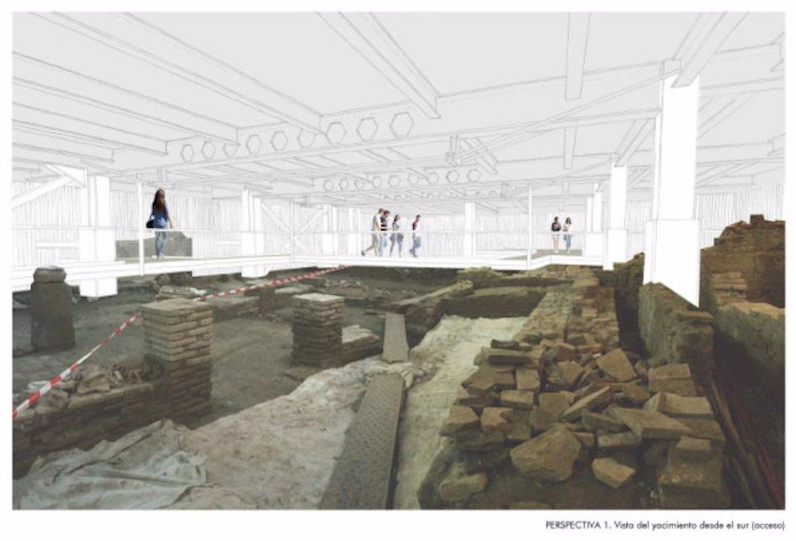 Málaga saca a concurso la obra para poder visitar los restos romanos bajo el Thyssen
