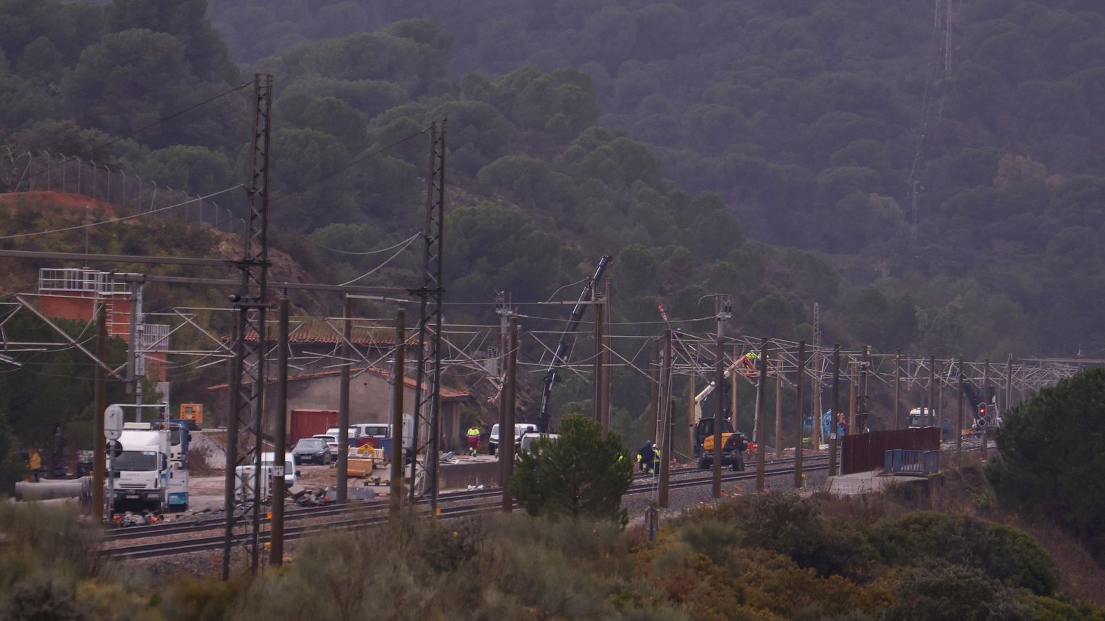 Trabajos en las vías.