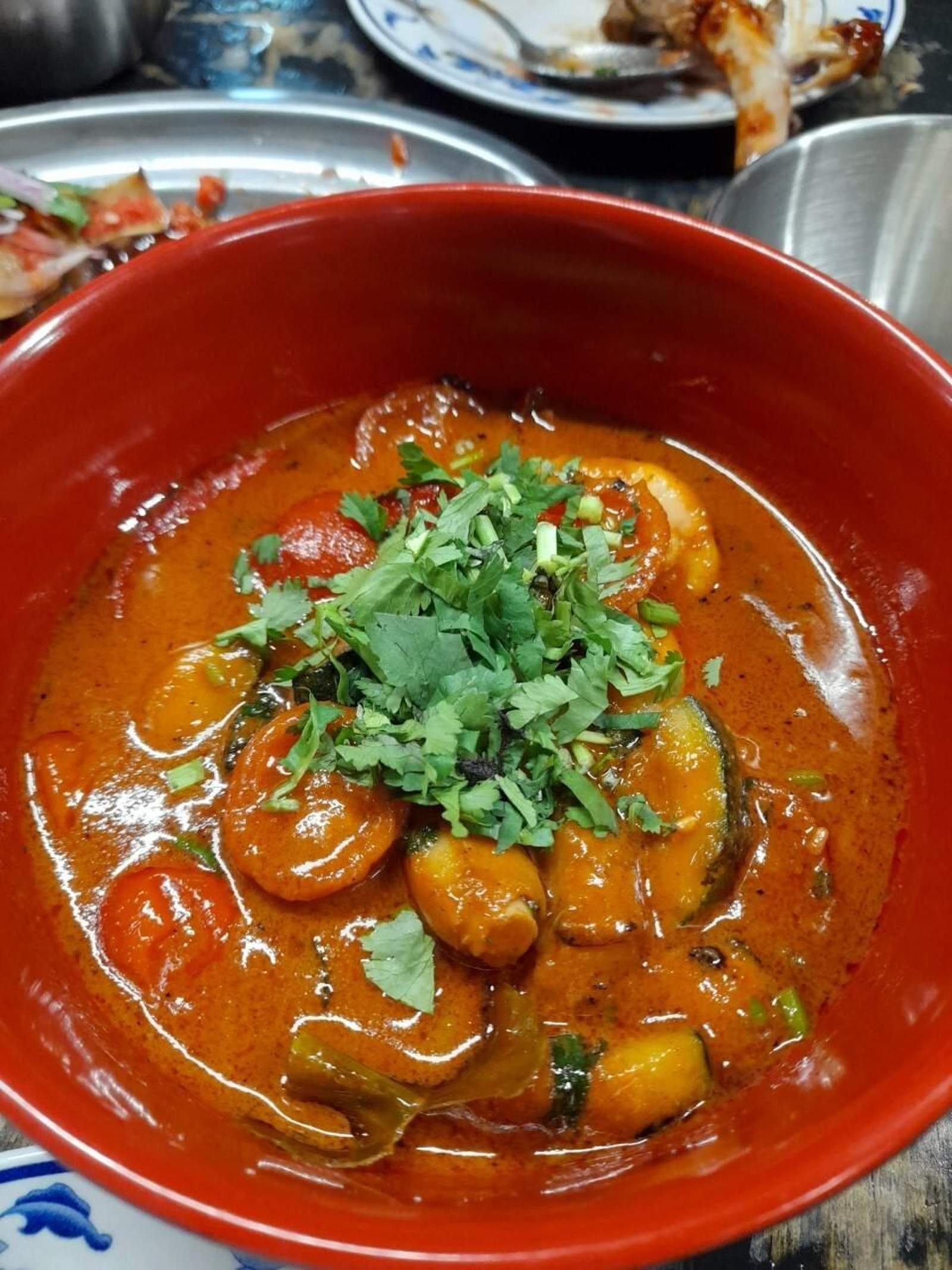 Curry de gambones en Kitchen 154 de Madrid