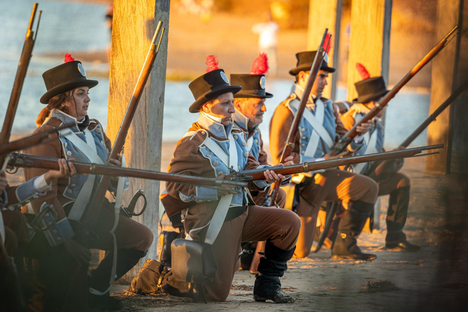 Las imágenes de la Primera recreación de la Batalla del Trocadero En el caño de La Cortadura