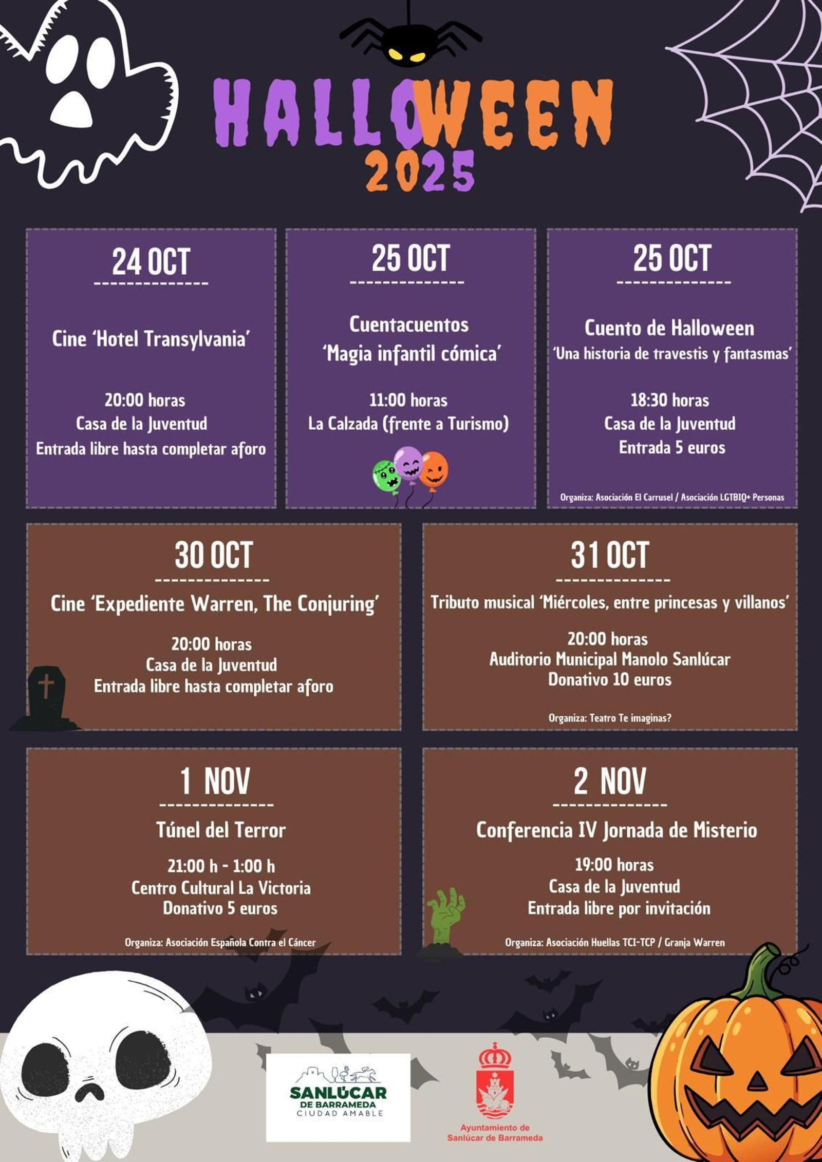 Programación de Halloween de Sanlúcar de Barrameda