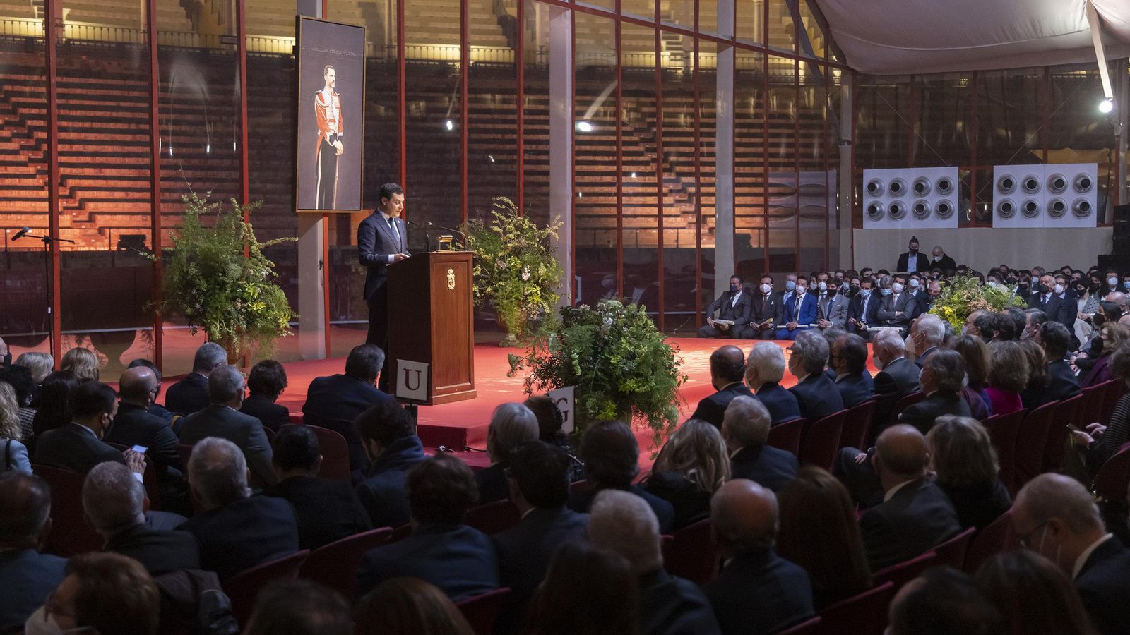 El presidente andaluz, Juanma Moreno, ha clausurado con su discurso la entrega de los premios.