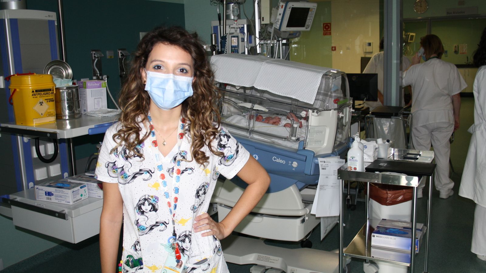 Laura Porras, en la Unidad Neonatal del San Cecilio