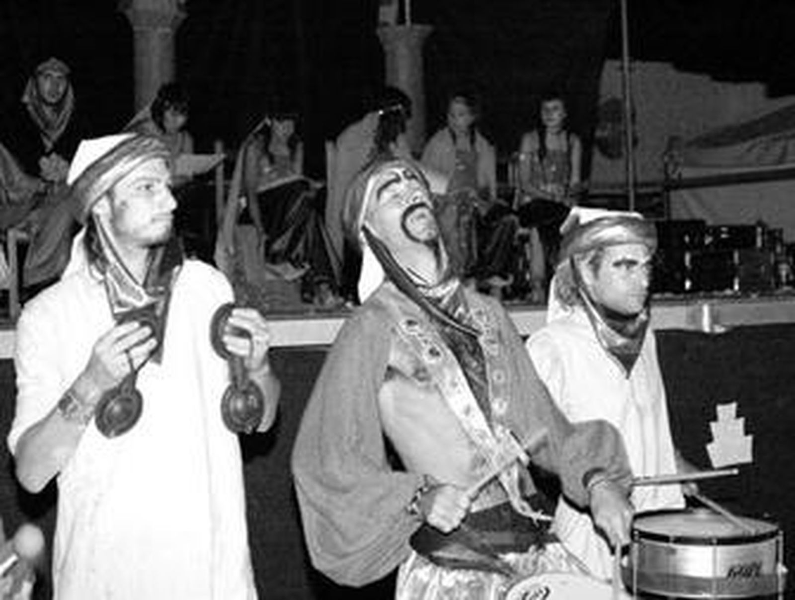 Uno de los participantes durante la carrera de cintas a la morisca.