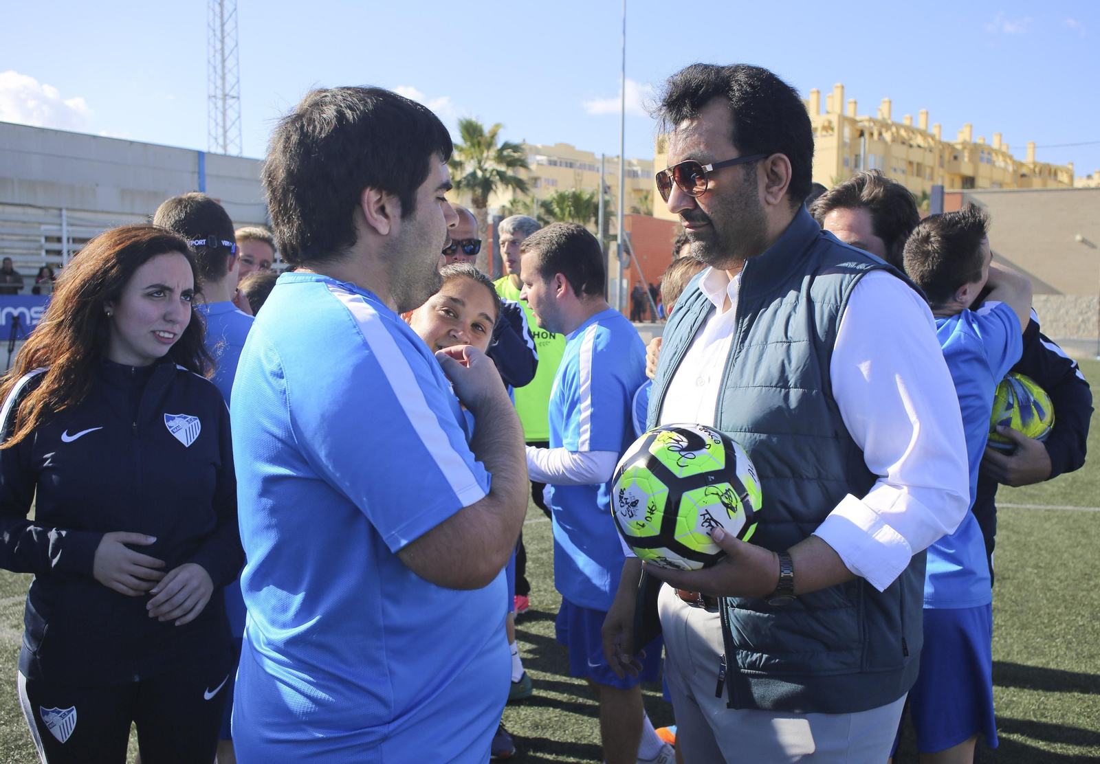 Las fotos del jeque Al-Thani con el Málaga Genuine