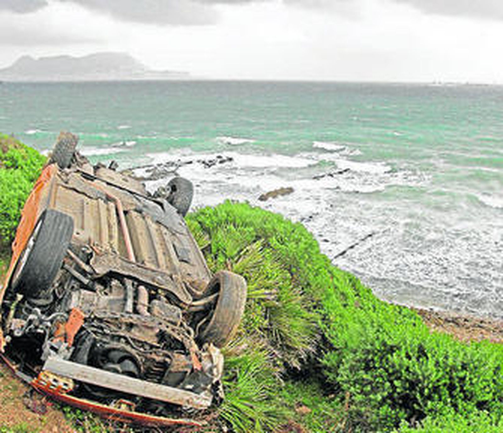 Así quedó el vehículo accidentado en la mañana de ayer.