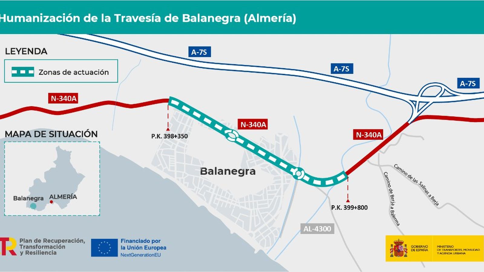Imagen del proyecto que acometerá el Ministerio de Transportes.