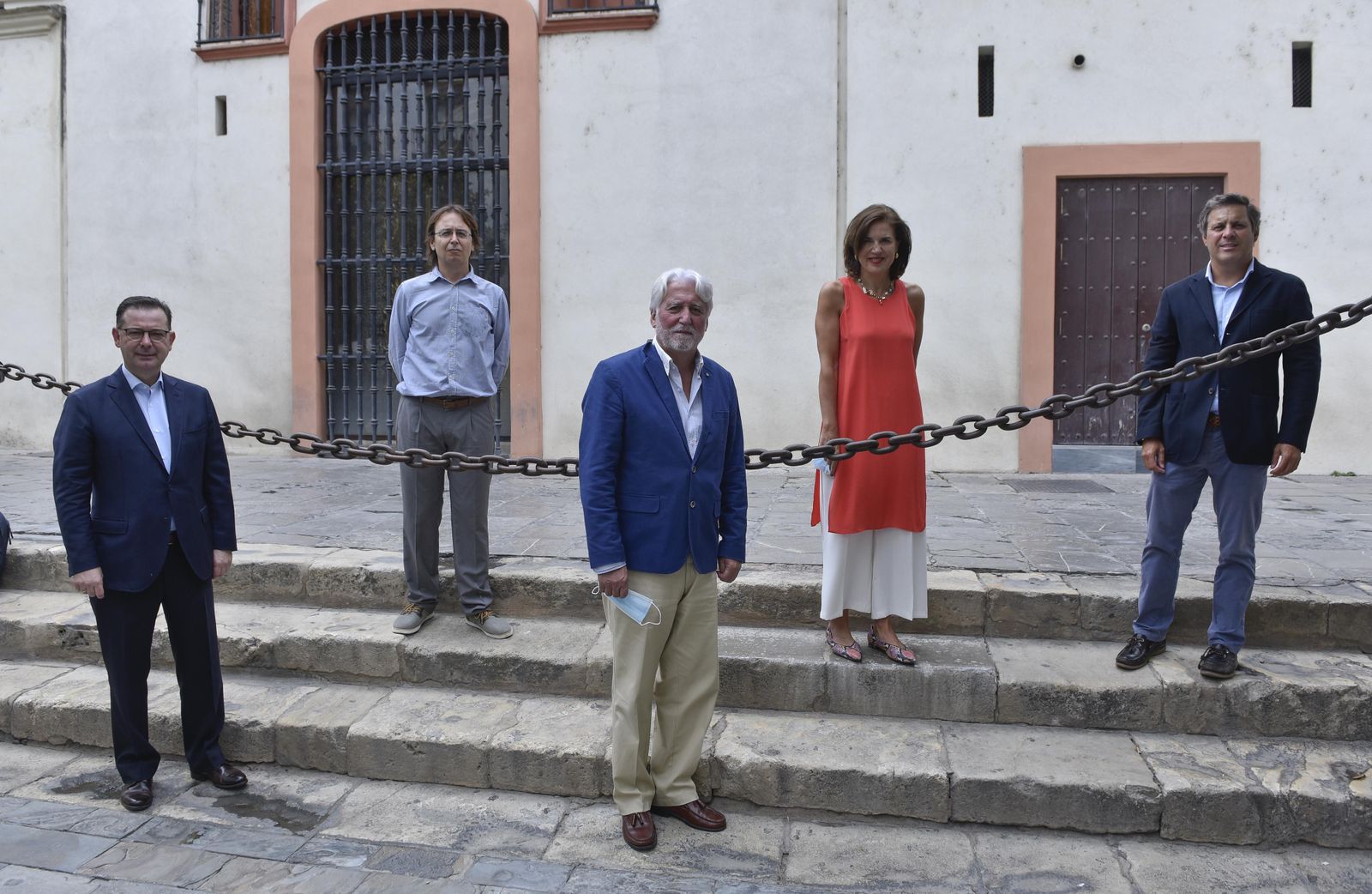 De izquierda a derecha: Jorge Moya, Ramiro Navarro, Jesús Castiñeiras, Victoria Herrera y José Rodríguez Cánovas.