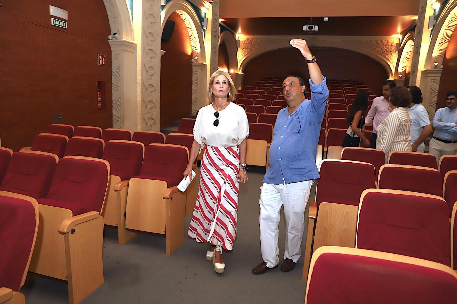 Una imagen de la visita de la alcaldesa.