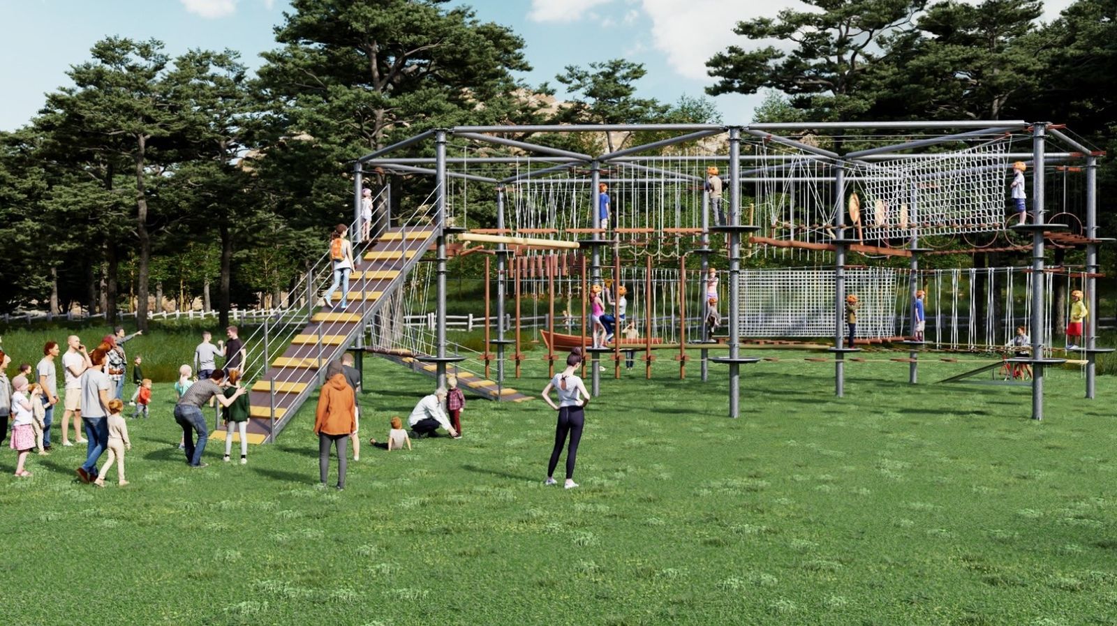 El nuevo parque multiaventura de Frailes.