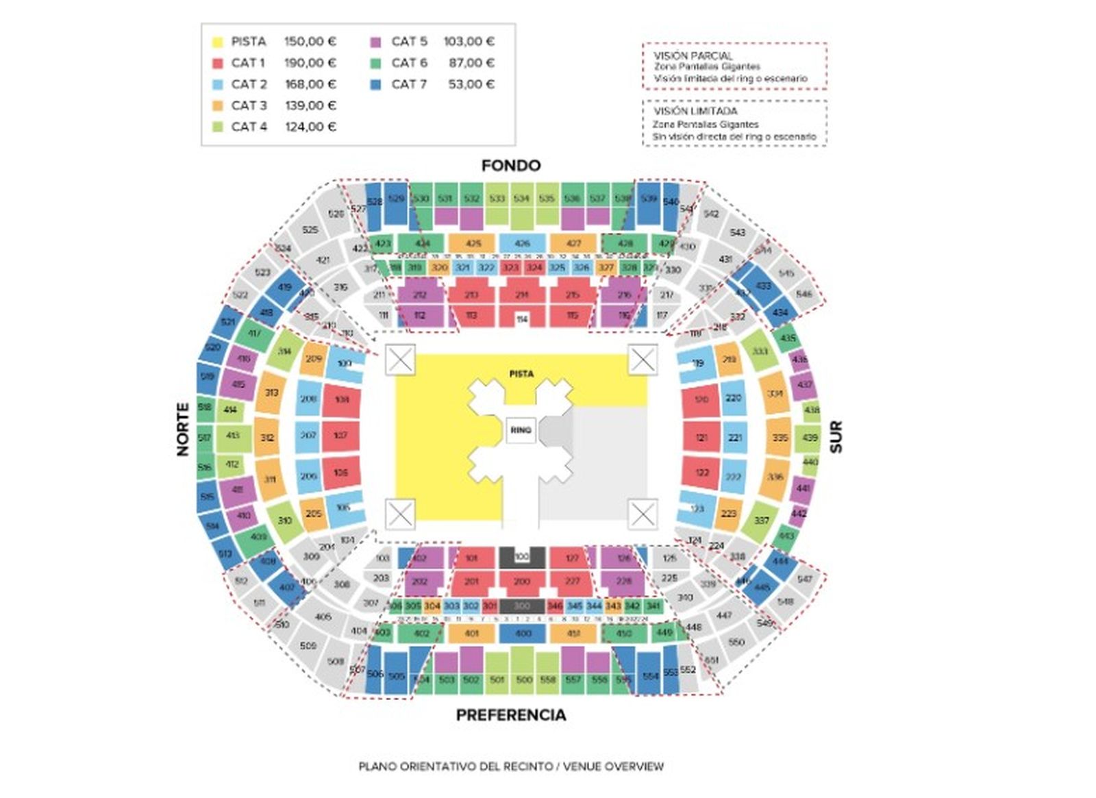 Precios de las entradas de la Velada del Año VI