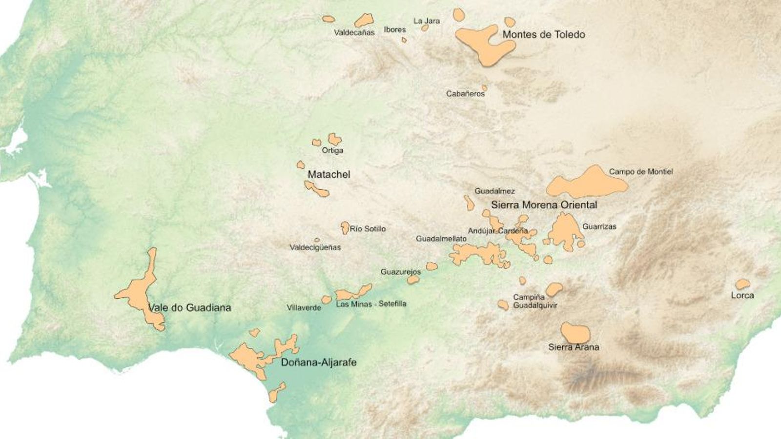Mapa de las poblaciones de lince ibérico en la Península Ibérica en 2024