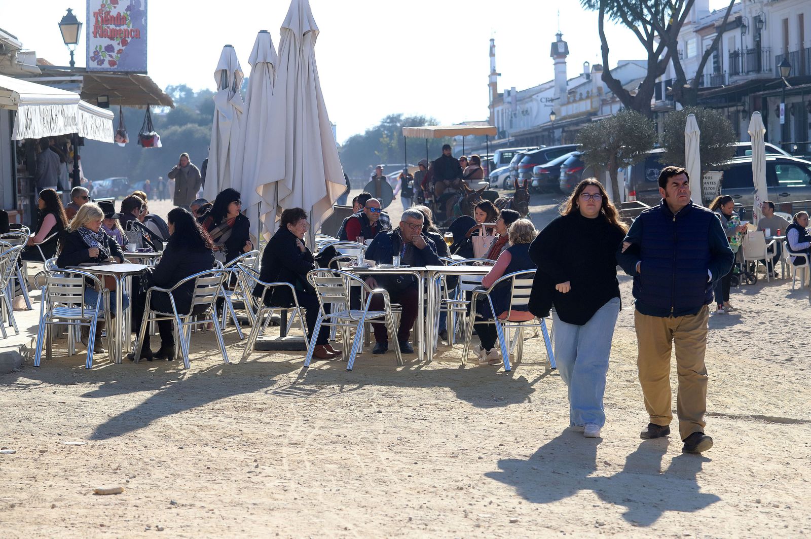 Imágenes del ambiente en la aldea del Rocío para celebrar la Candelaria