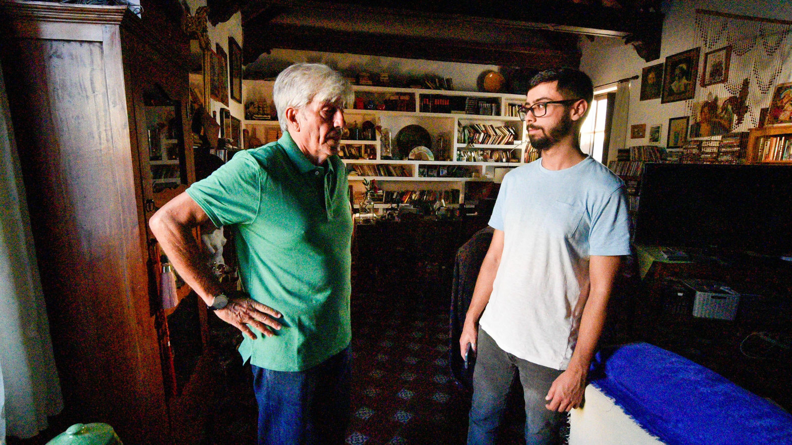 Las fotos del taller y la exposición de José Cruz Herrera y su hija Amparo en san Roque