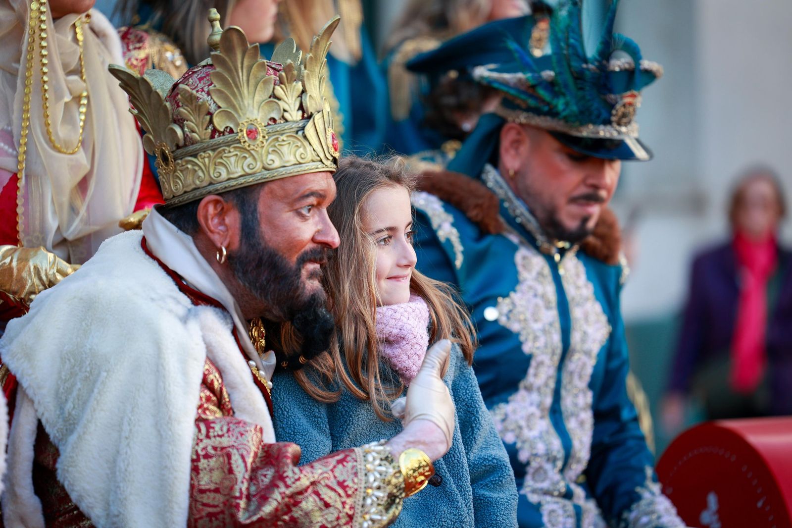 Los Reyes Magos, en la Comandancia de la Guardia Civil en Cádiz.