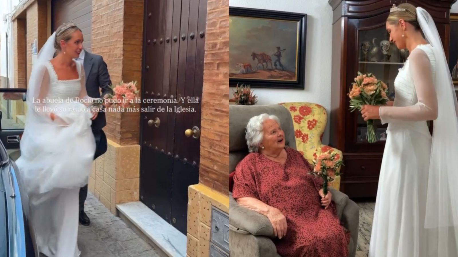 La emotiva sorpresa de unos recién casados sevillanos