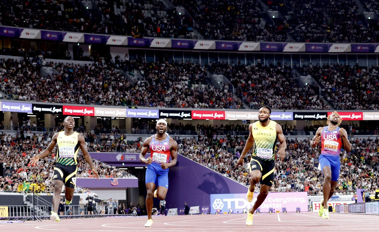 Las mejores imágenes del triunfo de Seville en 100 metros y del resto del Mundial de atletismo