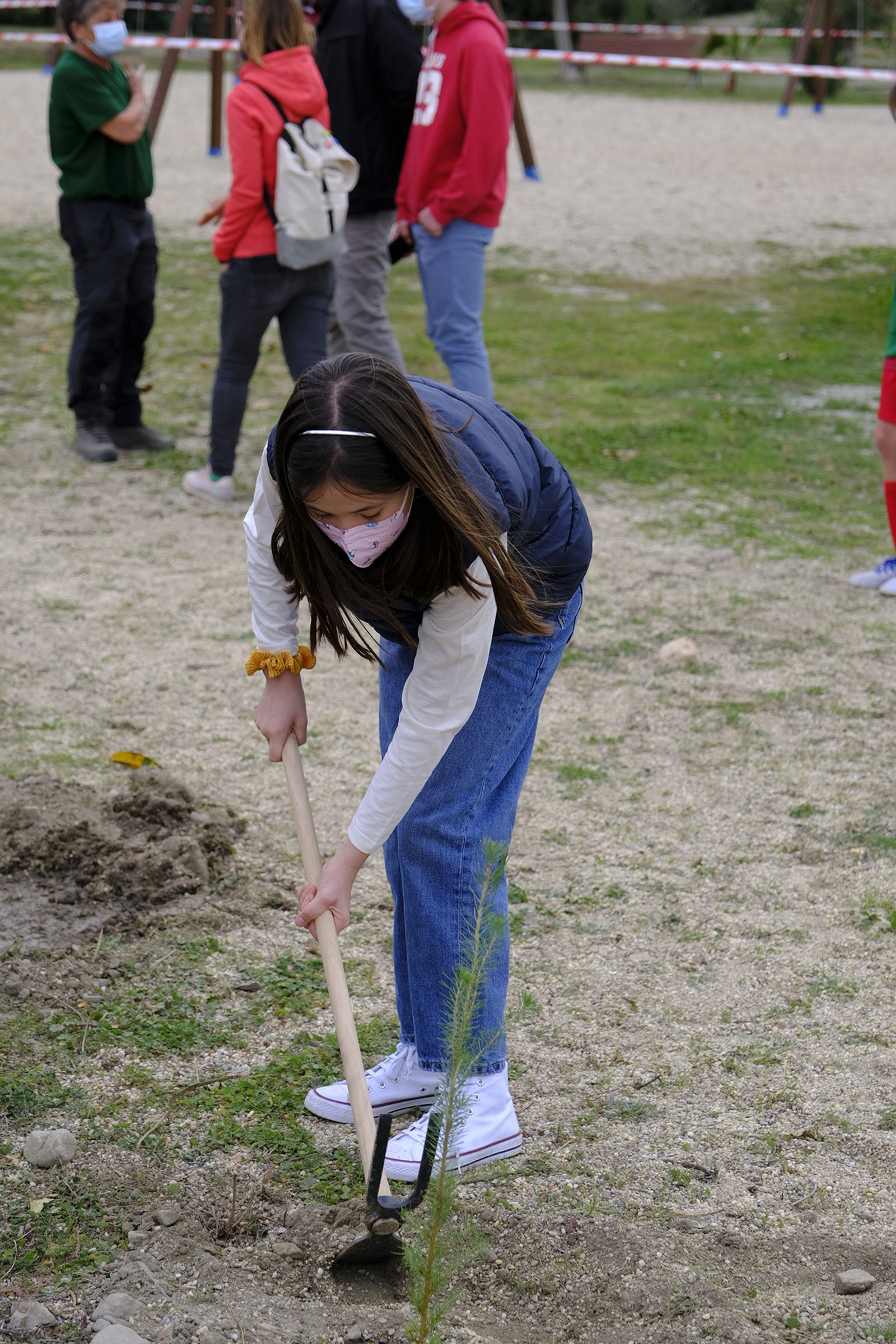 Plantación de árboles en el Parque del Andarax. Día de Andalucía.