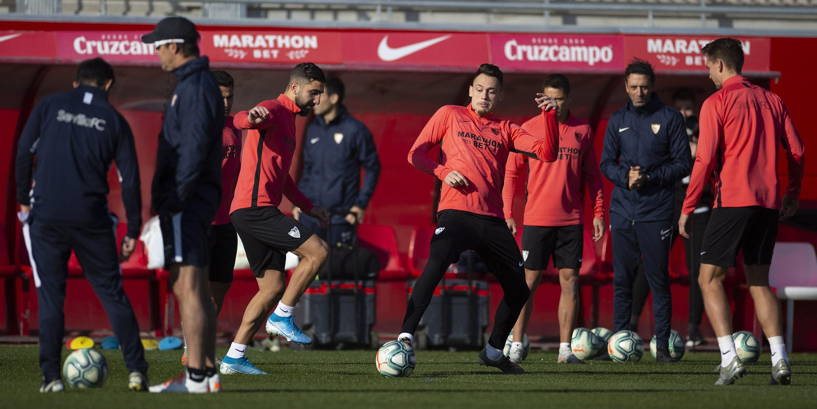 Entrenamiento del Sevilla FC