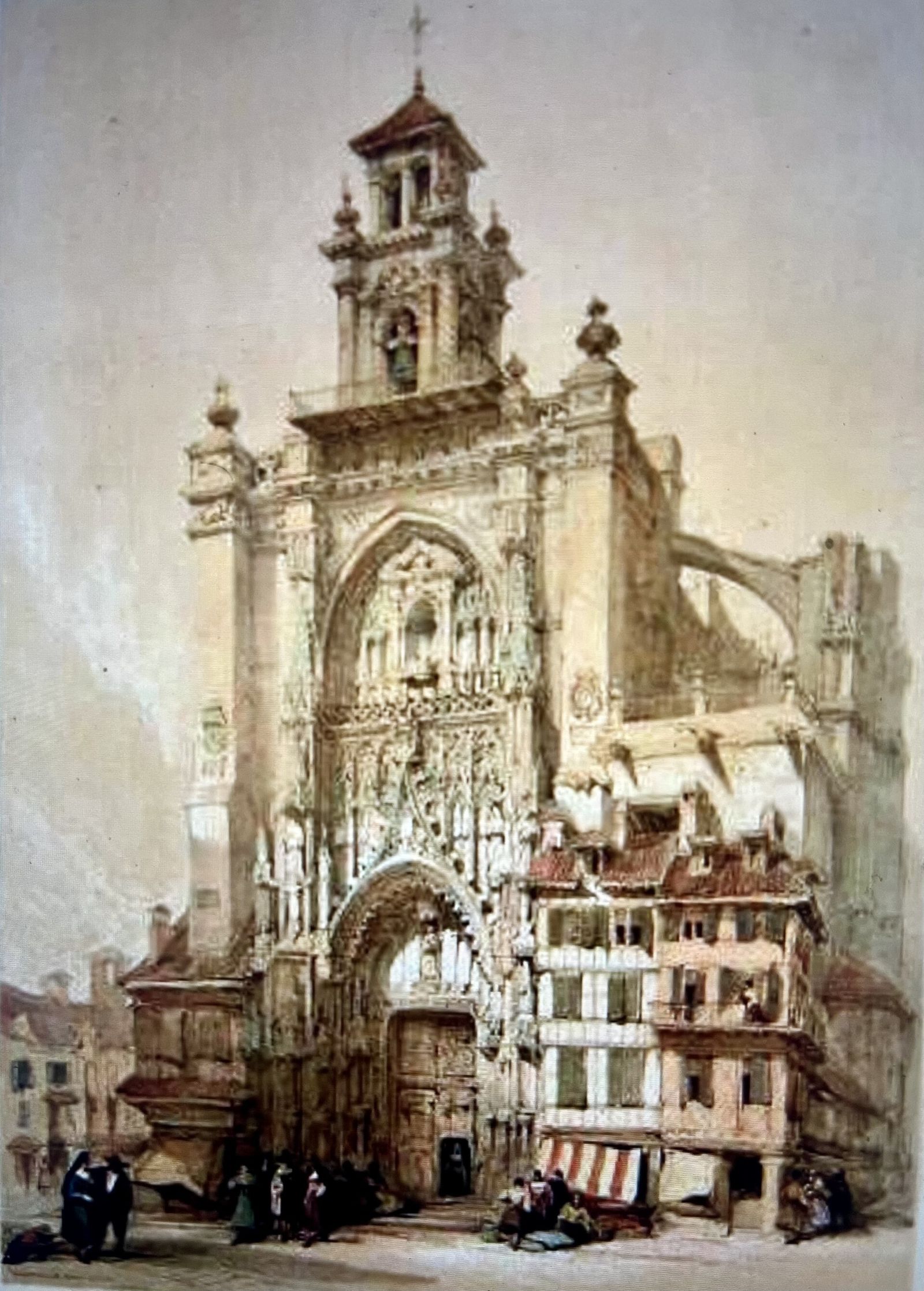 Iglesia de Santiago, Xeres. David Roberts, siglo XIX.