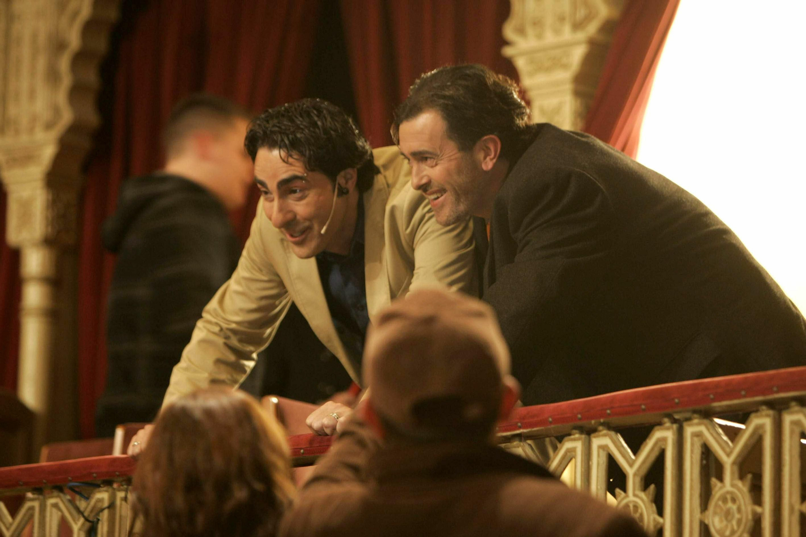 Junto a Antonio Martínez Ares en uno de los palcos del Falla.