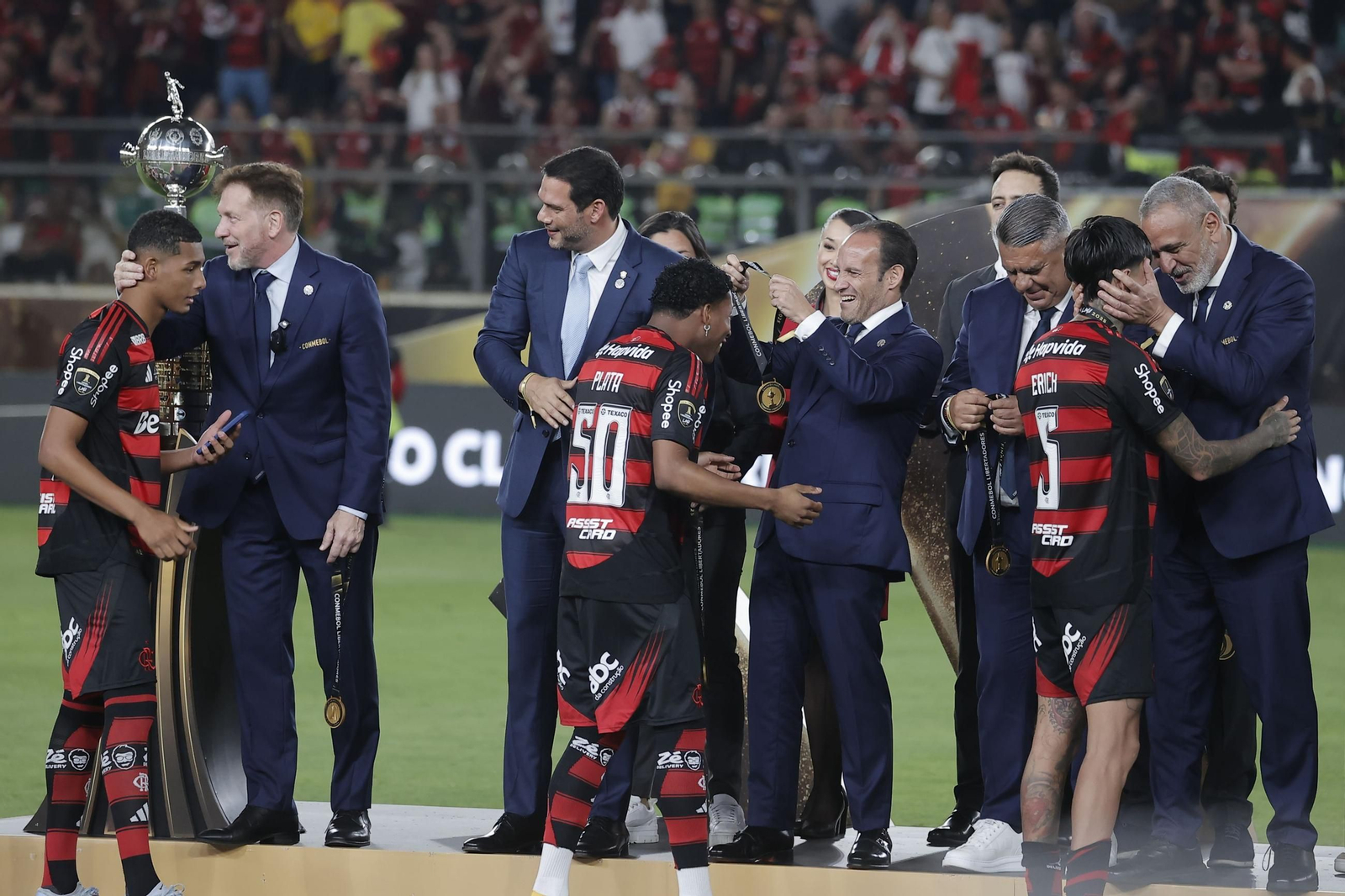 Las fotos de la final de la Copa Libertadores con triunfo de Flamengo sobre Palmeiras