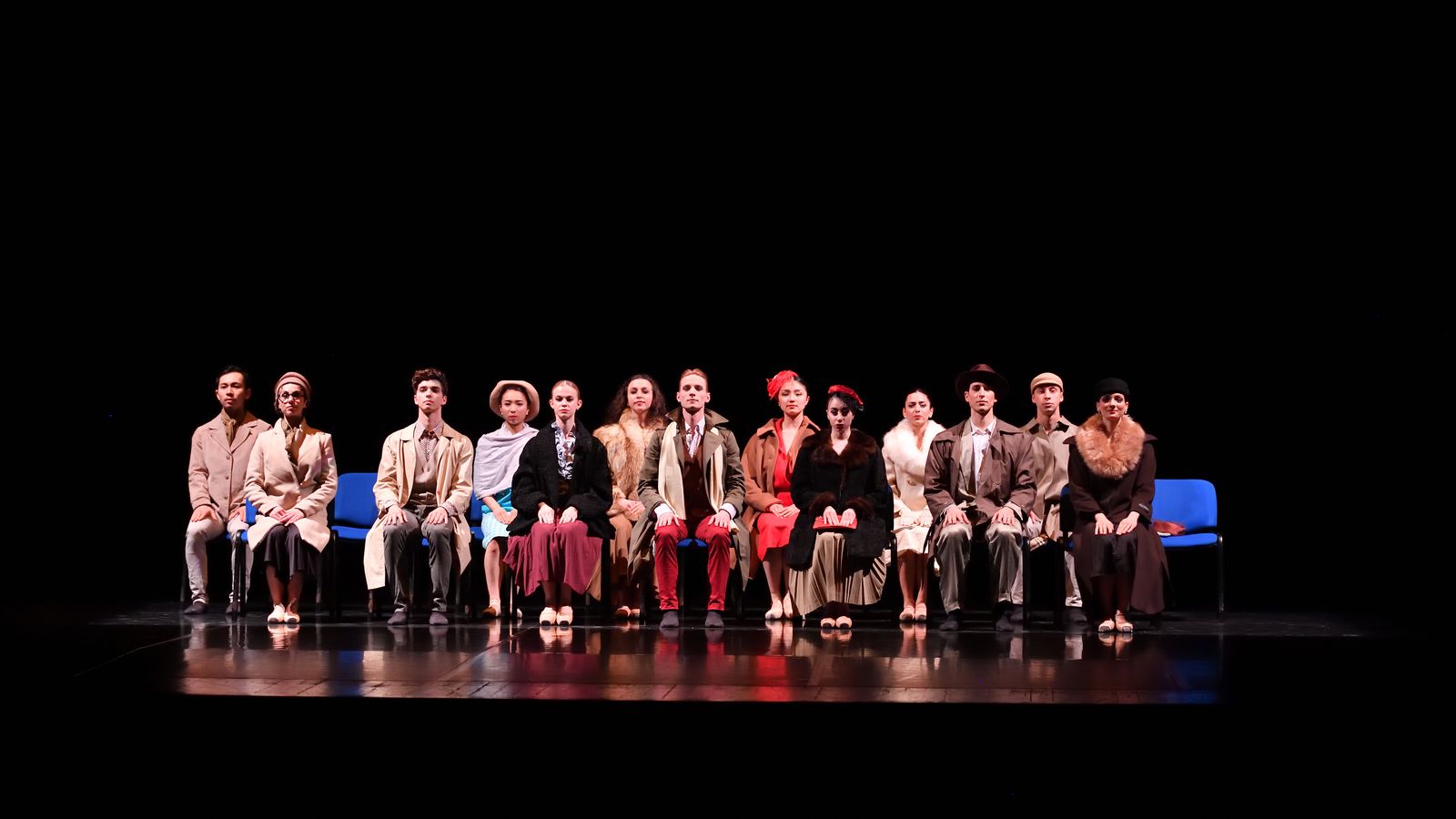 La compañía de Marco Batti en su homenaje al director de Rimini.