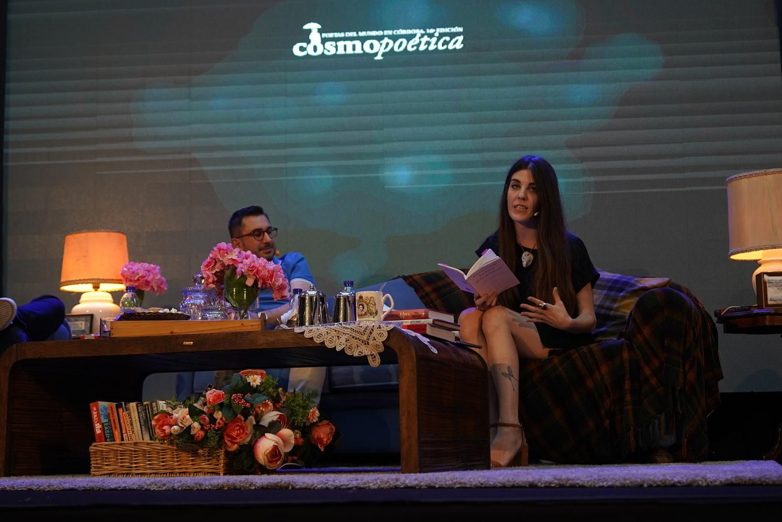 Jorge Barco y Estefanía Cabello, en el recital. Jorge Barco y Estefanía Cabello, en el recital.